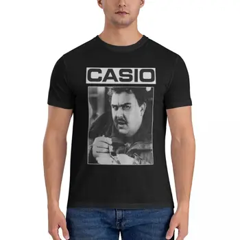 100% 남녀공용 코튼 존 캔디 카시오 티셔츠, 재미있는 오버사이즈 티셔츠, 크루넥 상의, 여름 S-6XL 상품 이미지