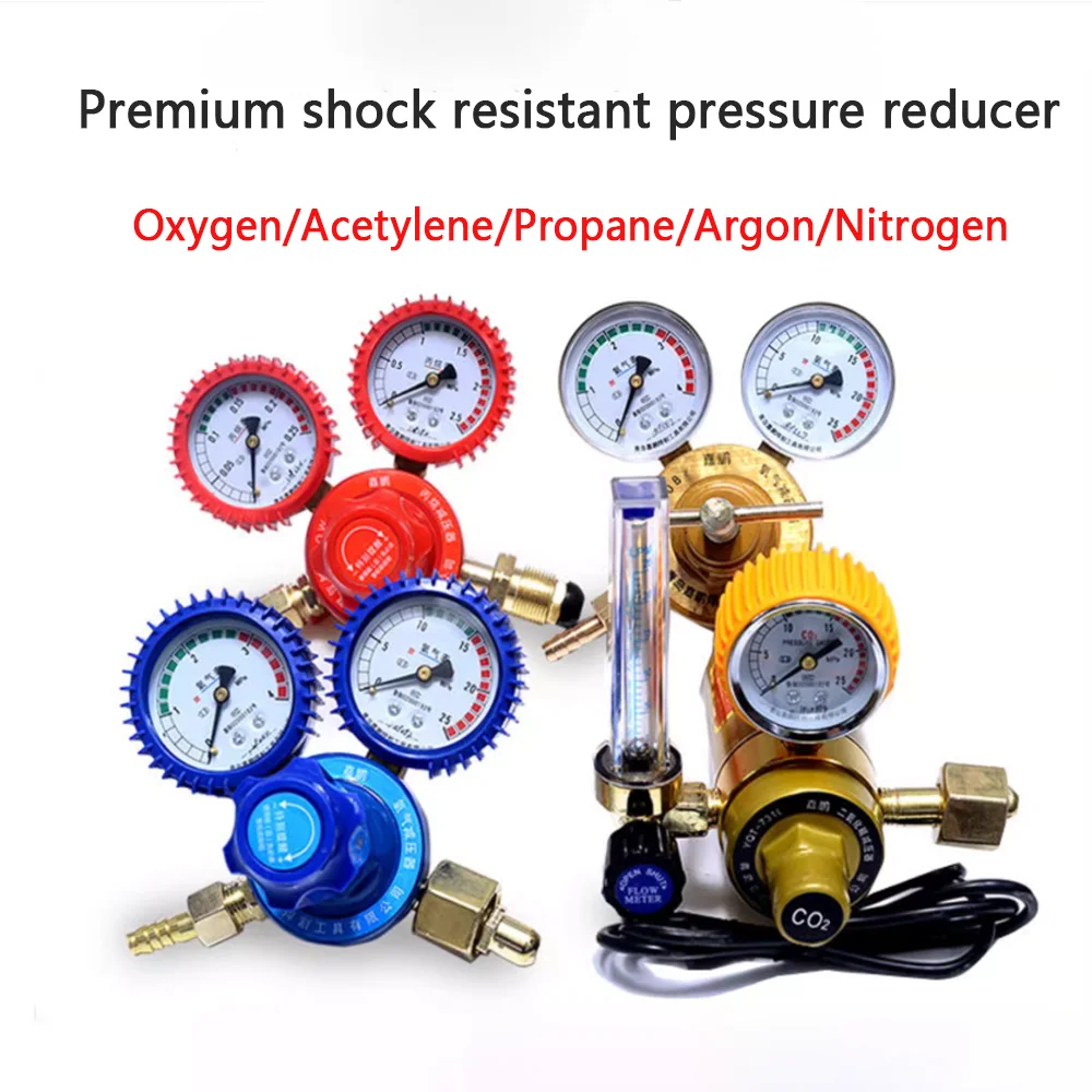Oxygen/Acetylene/Propane/Nitrogen/Carbon Dioxide Regulator Gas Pressure Reducing Valve Welding Pressure Gauge Gas Torch Cutting