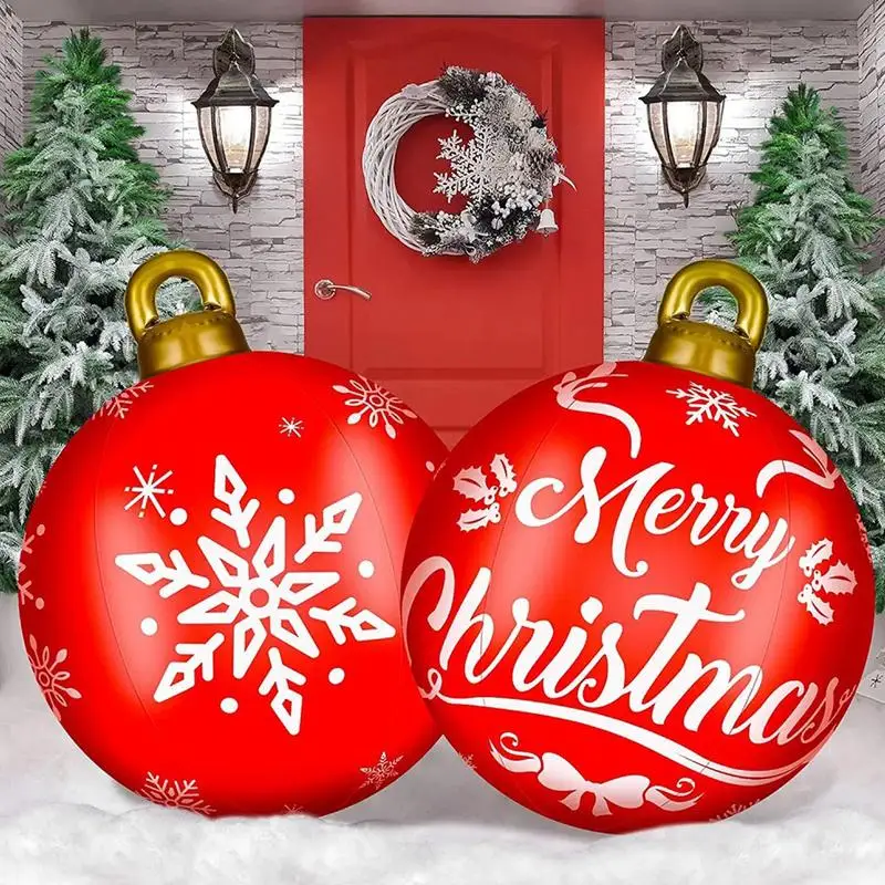 

Inflatable Christmas Ball Marry Christmas written Outdoor Inflatables Decorations balls For Chiristmas home Party Yard Garden