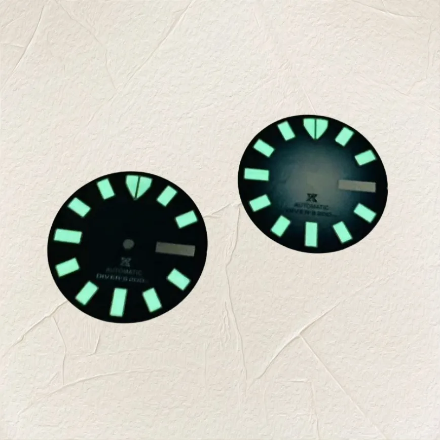 NH36 Dial 28.5mm Gradient Blue 3D Pattern Dial C3 Strong Green Luminous for NH36 Movement Watch Accessories Watch Dials
