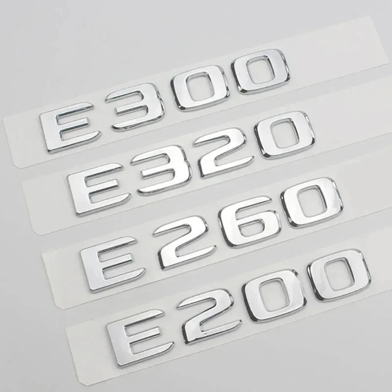 

ABS Chrome 3D Car Trunk Letters Logo Sticker Emblem Accessories For Mercedes Benz E43 E63 E200 E220 E260 E300 E320 W213 W212 AMG