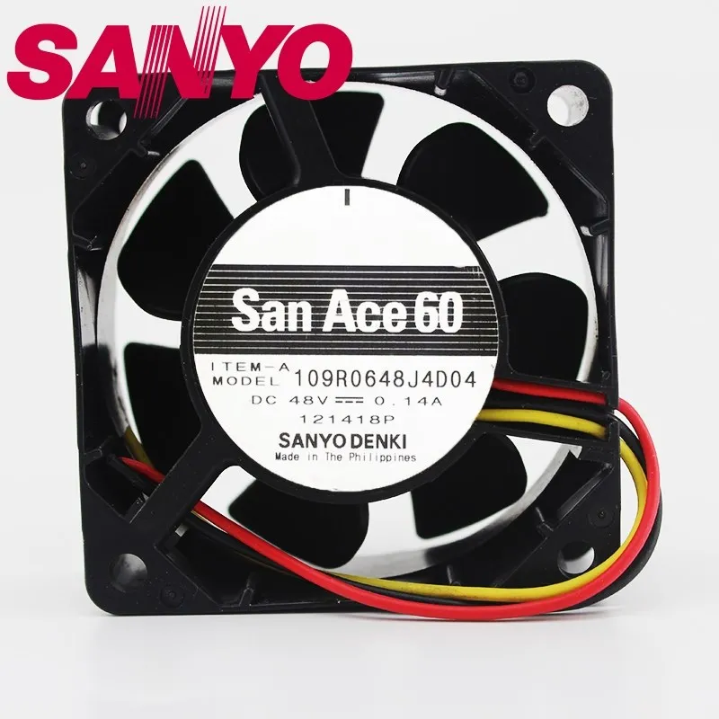 

Осевой охлаждающий вентилятор 1 шт. 109R0648J4D04 DC 48V 0.14A 6025 60*60*25 мм 60 мм