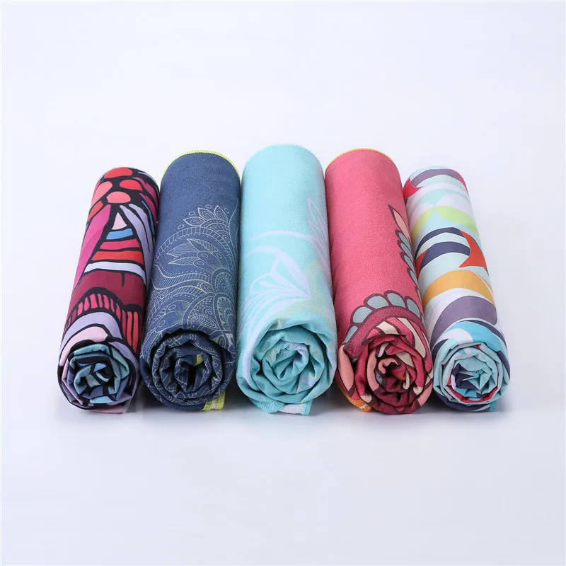 Yoga Mat Towel double-side Velvet Yoga Fitness Isolation Mat non-slip Folding Portable Sports Mat Towel Beach Quick Dry Towel 5