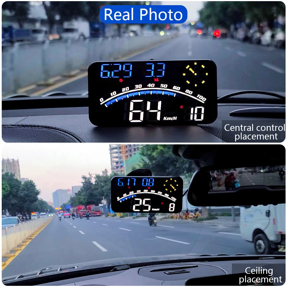 Head Up Display WiiYii V41 GPS HUD Head Up Display Car Speed Windshield Projector Auto Electronics Shift Reminder Water Temp KM/H MPH