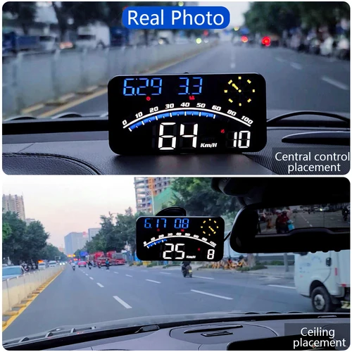 WiiYii V41 GPS HUD 헤드 업 디스플레이 자동차 속도 앞 유리 프로젝터, 자동차 전자 시프트 알림 수온 KM/H MPH 5