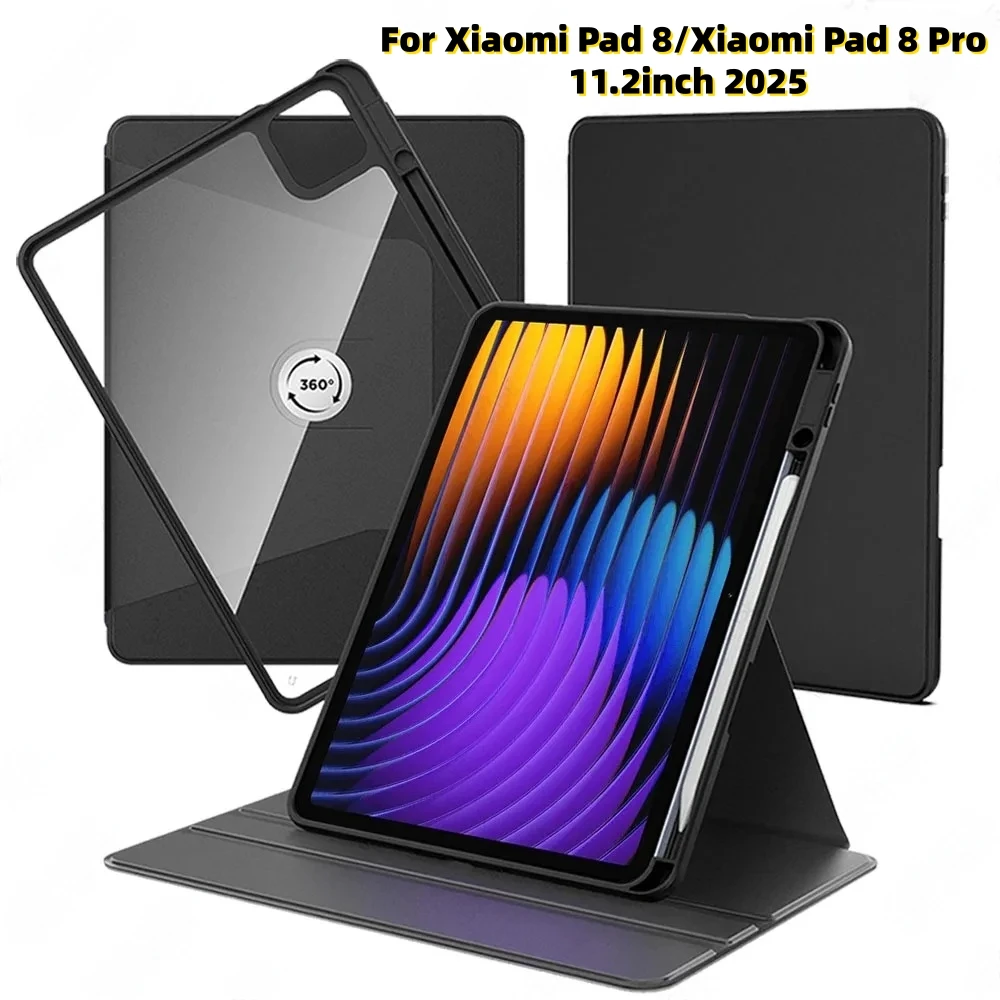 Acrylic Back Cover with 360° Rotation Stand