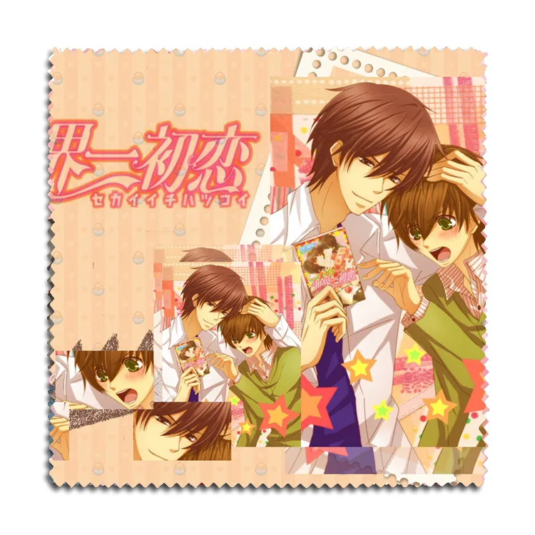 1pc Anime Sekai-ichi Hatsukoi Onodera Ritsu Takano Masamune Flannel Glasses Clean Cloth