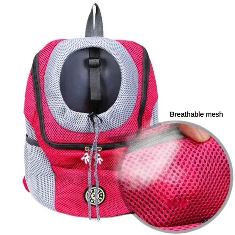 Double Shoulder Pet Dog Carrier Bag Portable Travel Outdoor Dog Front Bag Mesh Backpack for Small Dogs Cats Puppy Carring