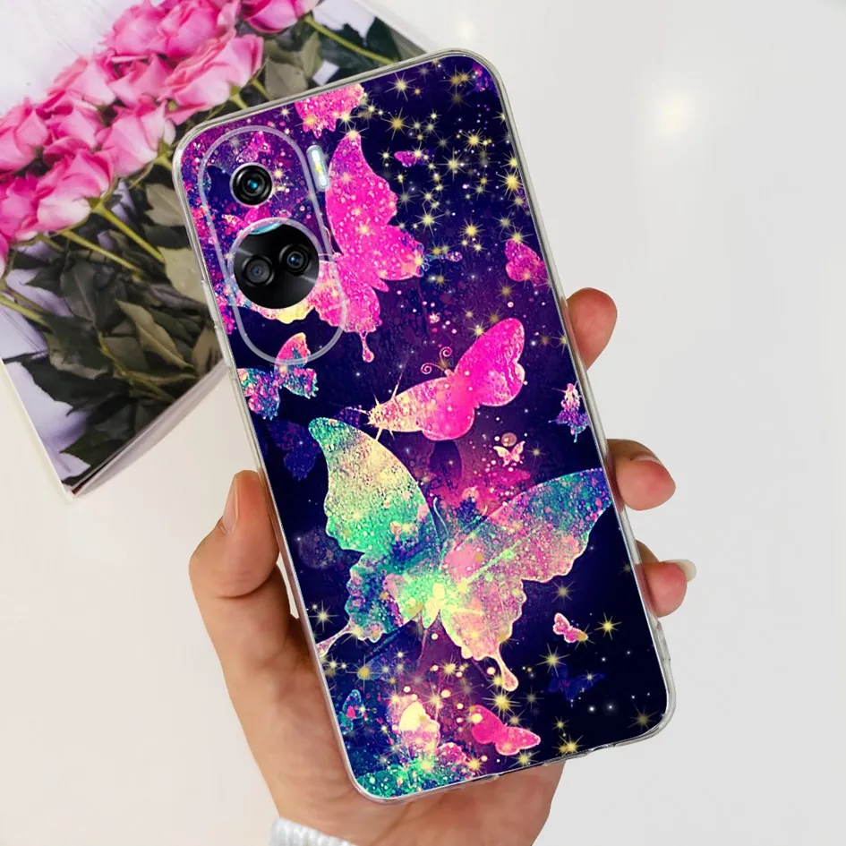 Stylish Pattern Soft Silicone Clear Back Cover