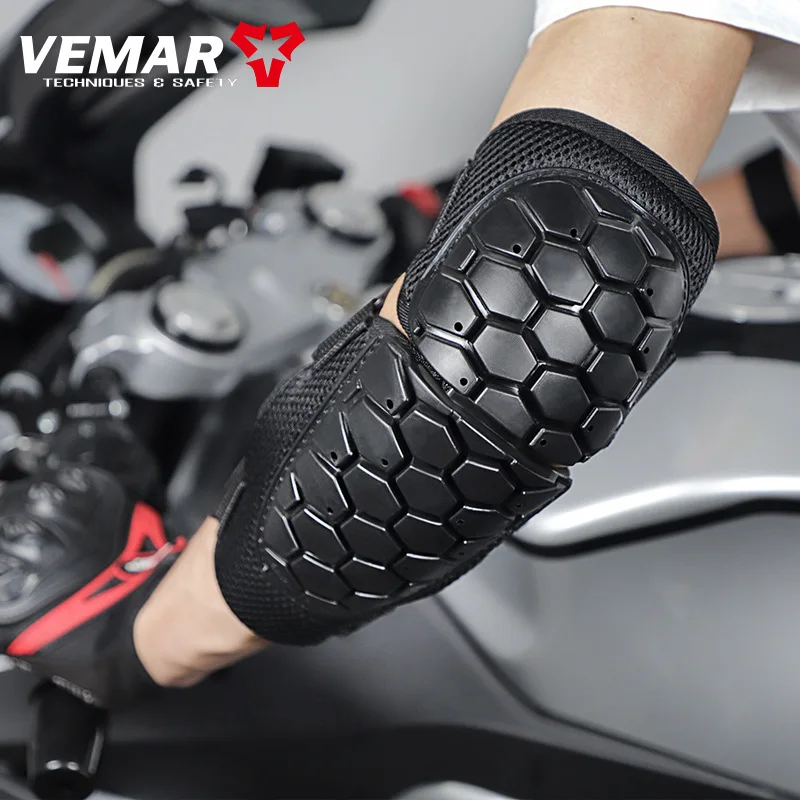 Vemar Motorcycle Knee Pads Breathable Motocross Racing CE Protective Gear PVC Shell Moto Protector Motorbike Riding Elbow Guards