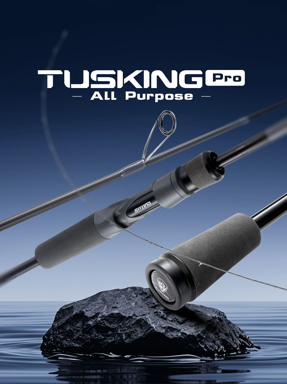 Cylius Tusking Pro Allzweck-Angelrute, leicht, fortschrittlich, aus Kohlefaser, ergonomischer Rollensitz, empfindliche Spitze, Spinn-Angelrute – Detail 9