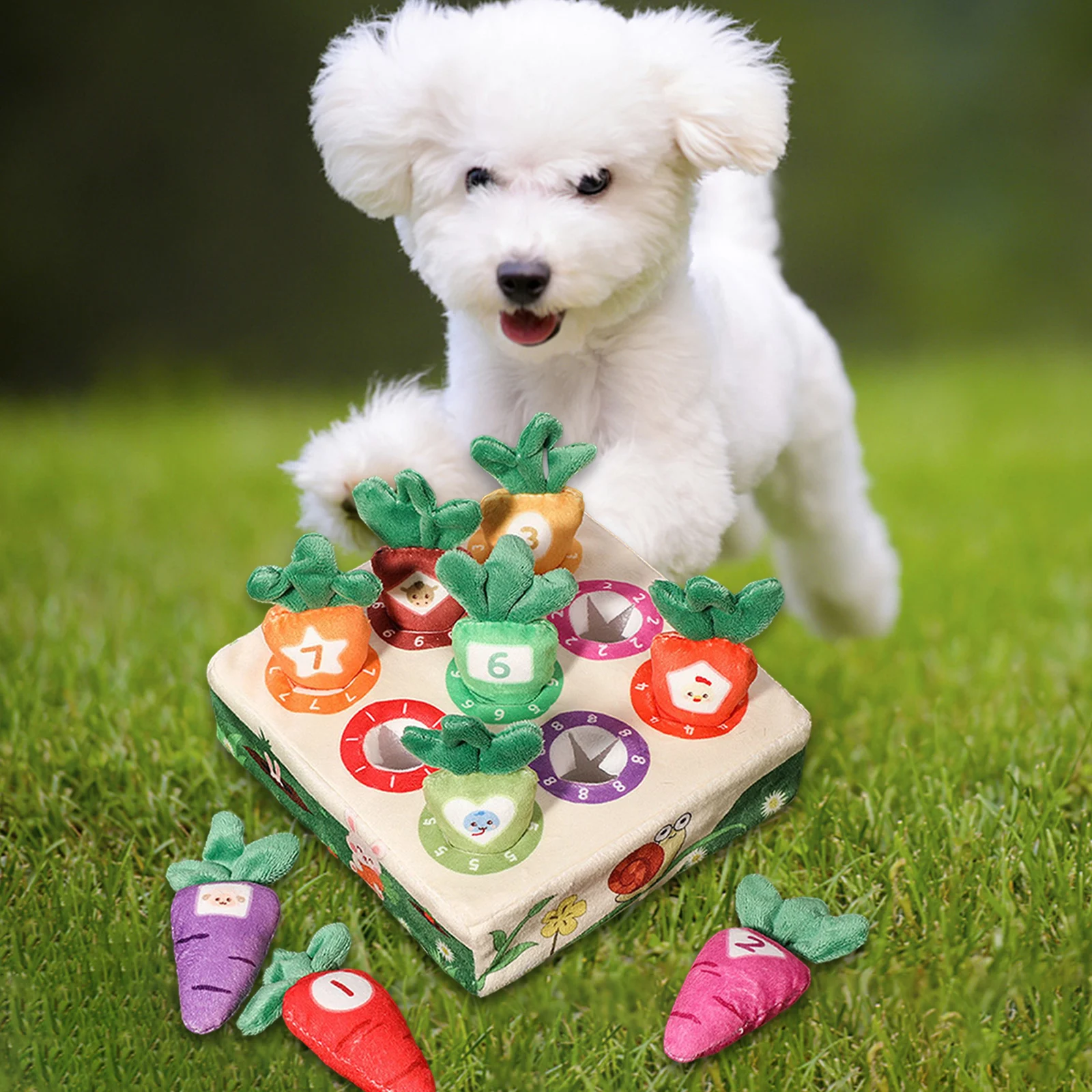 Carrot Farm Dog Toys Including 12 Carrots - Dog Puzzle Toys, Plush Carrot  Dog Toys, Dog Chewing Toys for Small Dog Puppy, Pet Plush Training Toys,  Dog