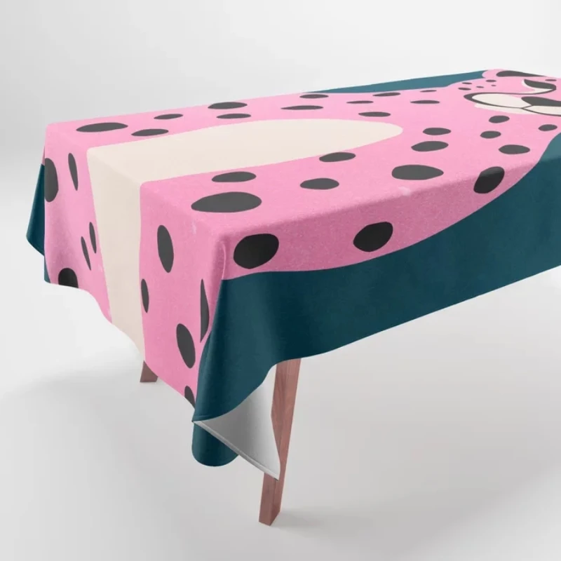 Colorful Irregular Shape Pattern Printed Tablecloth Home Wedding