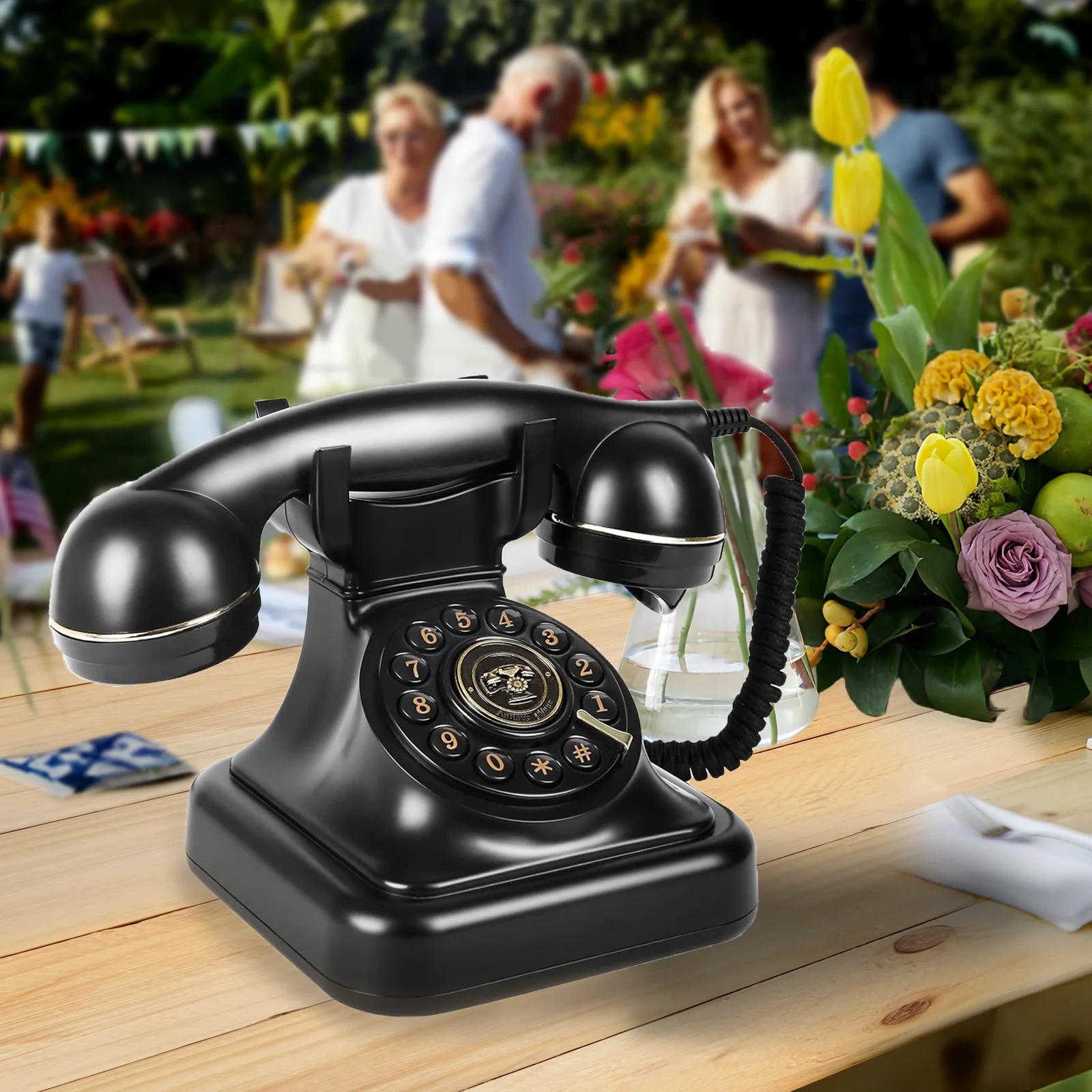 كتاب ضيوف صوتي بنمط عتيق ، هاتف زفاف ، رسالة صوتية...