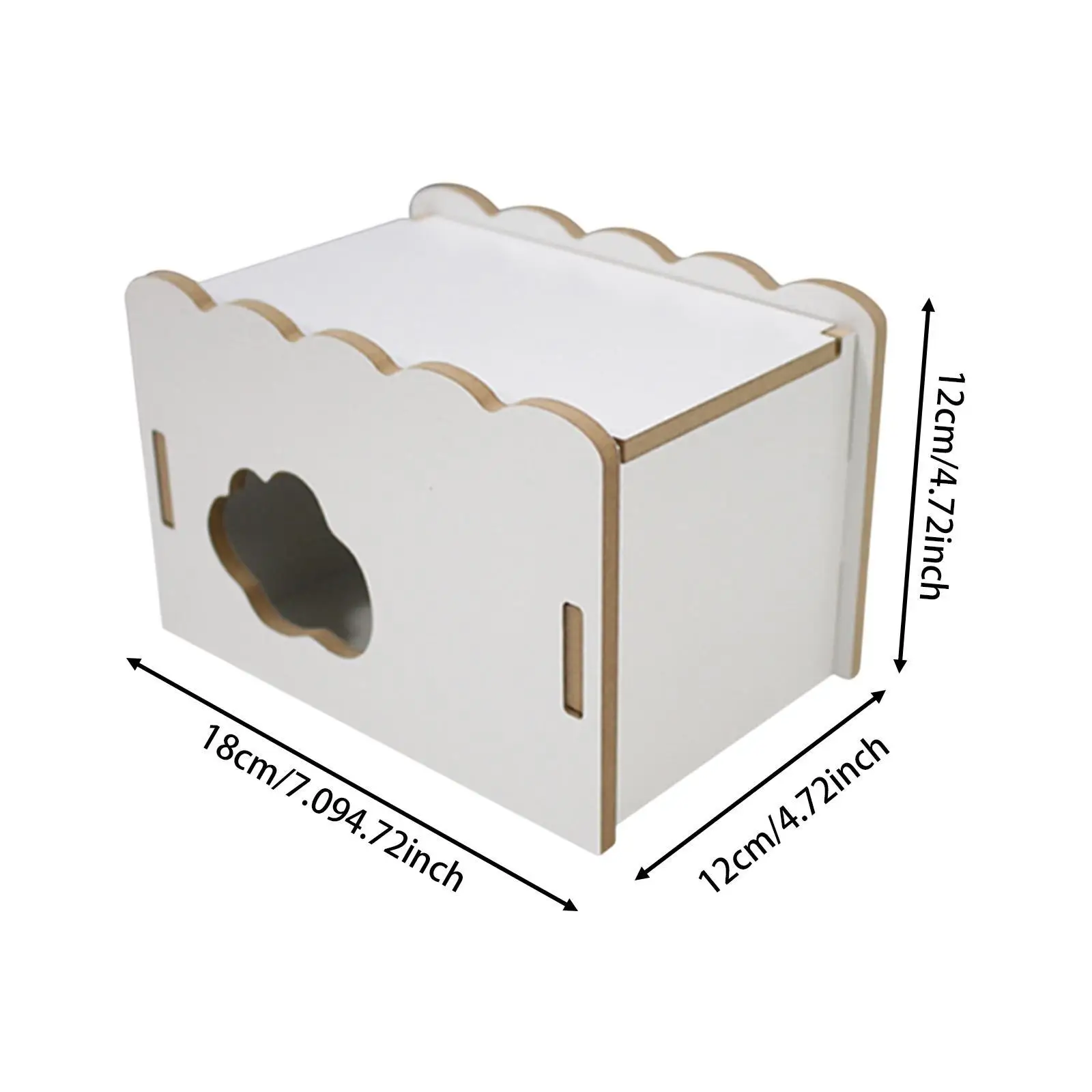 Hamster Hideout Wooden House Multipurpose Activity Center Decorative Small Animals Sleeping Hut Habitat Decor Cage Toy for Rat