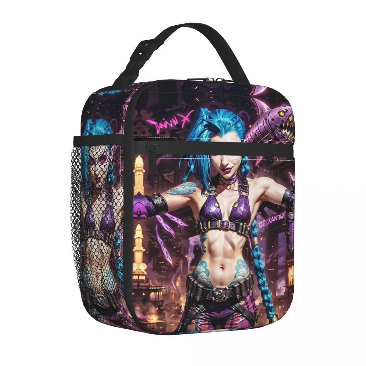 Jinxed Acaned Insulated Lunch Bag High Capacity Lunch Container Thermal Bag Tote Box College Travel Food