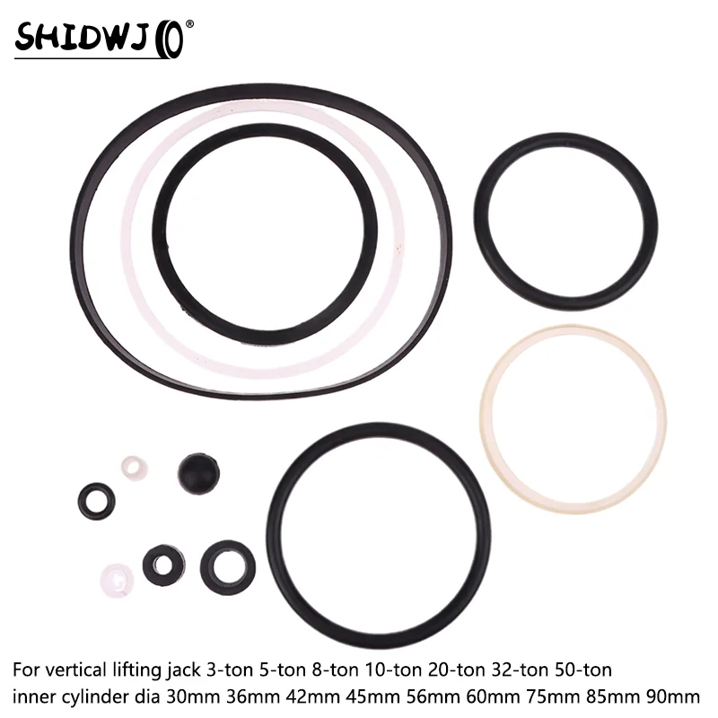1Set 2T -50T Horizontal Repair Kit 2-50 Tons Horizontal Jack Hydraulic Plunger Piston Oil Seal Accessories