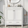30" Black Bathroom Vanity with Single Sink, Combo Cabinet Undermount Sink, Bathroom Storage Cabinet with 2 Doors and a Drawer 5