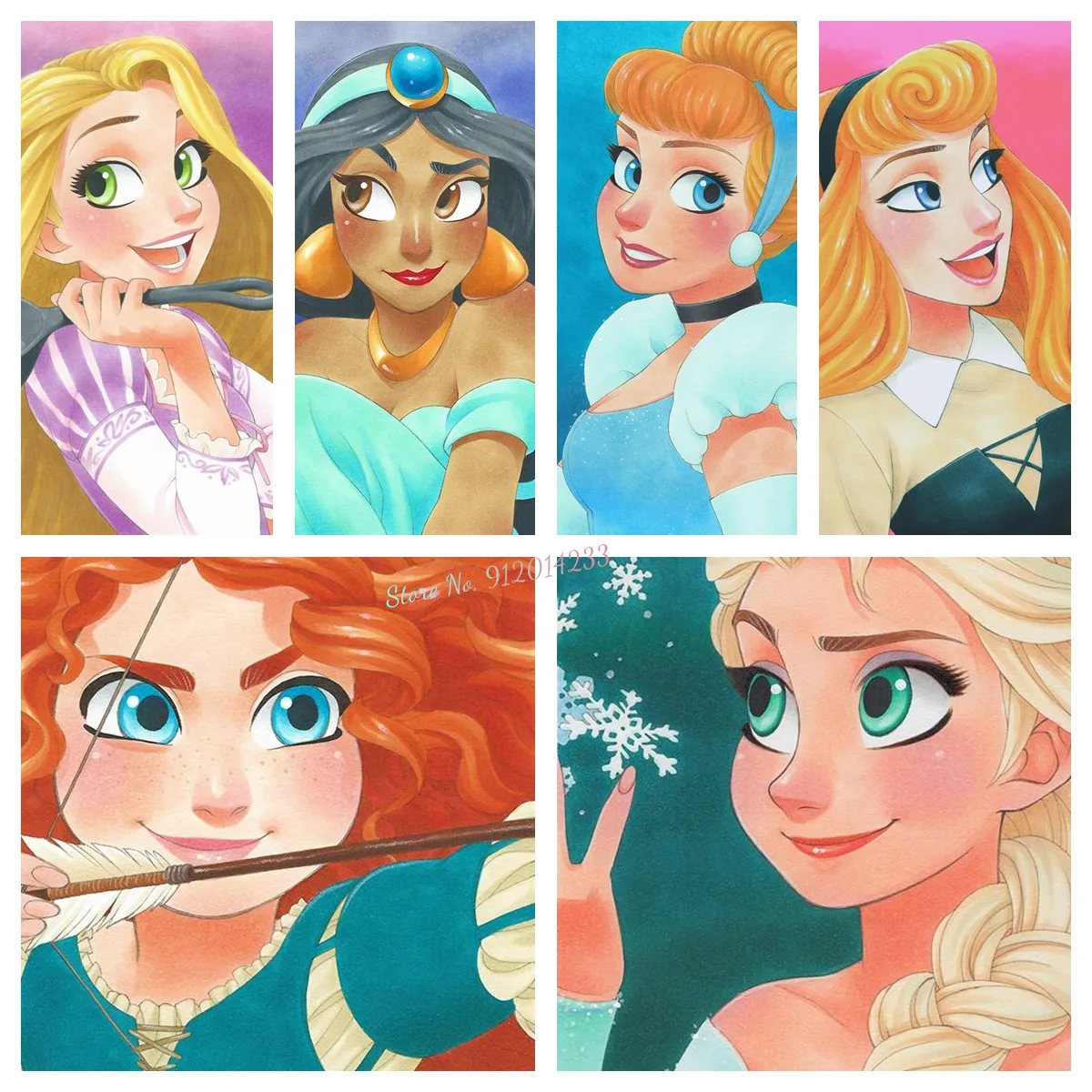 Disney Princess Diamond Painting Cartoon Girl Full Square Drill 5D Diamond Ricamo Mosaico Strass Immagini Artigianato Casa