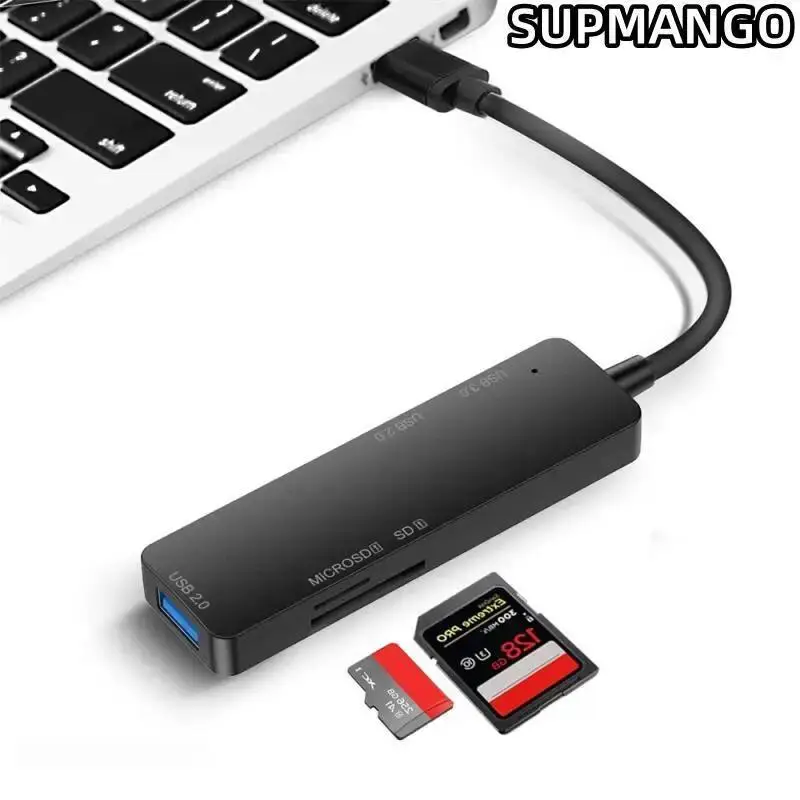 Usb Hub Adapter USB Type C Hub Adapter 5 in 1 Mobile Phone Computer Type C to SD TF Card Reader Extender High Speed Transmission Wire Divider