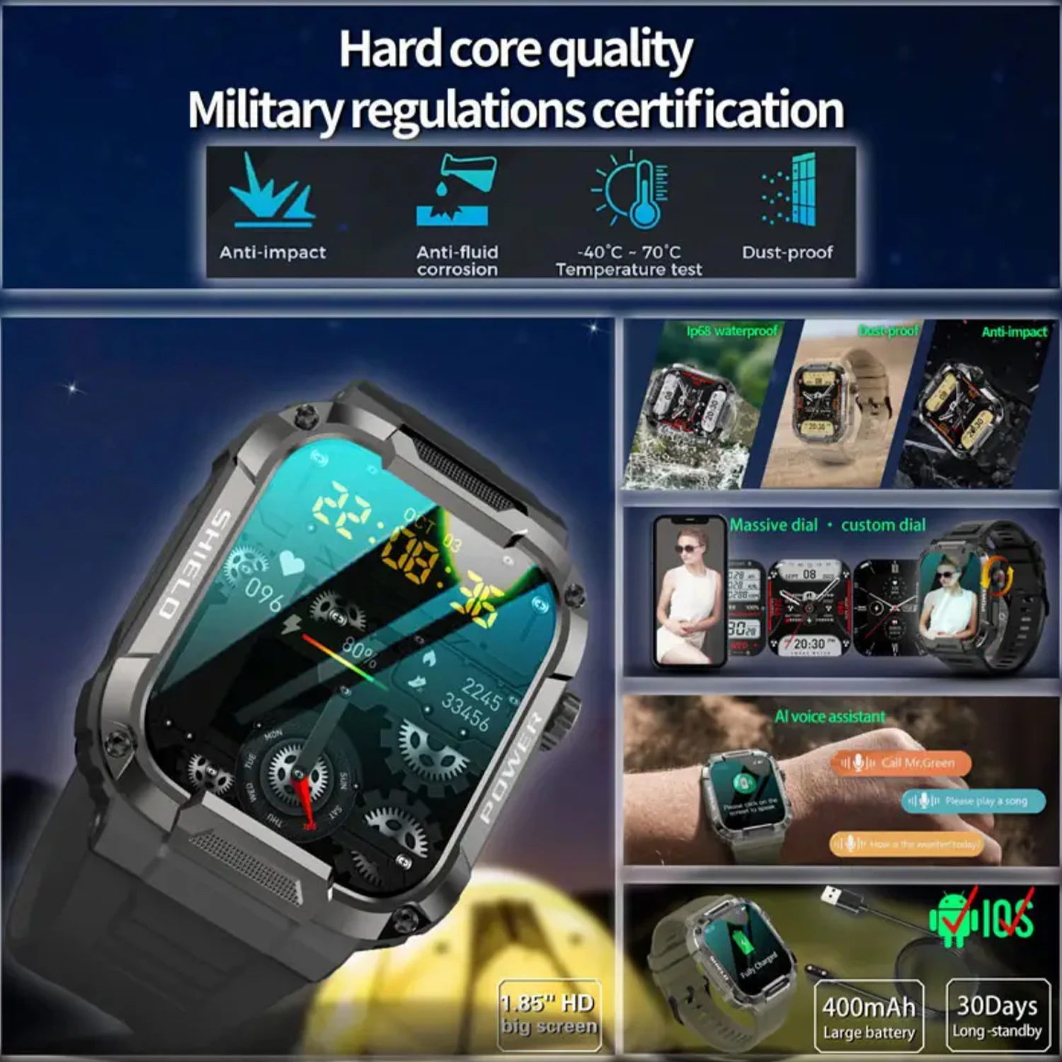 2025 NEW Original Outdoors Smart Watch Men GPS Tracker Bluetooth Call Fitness Waterproof Sport Smartwatch for Women Android IOS
