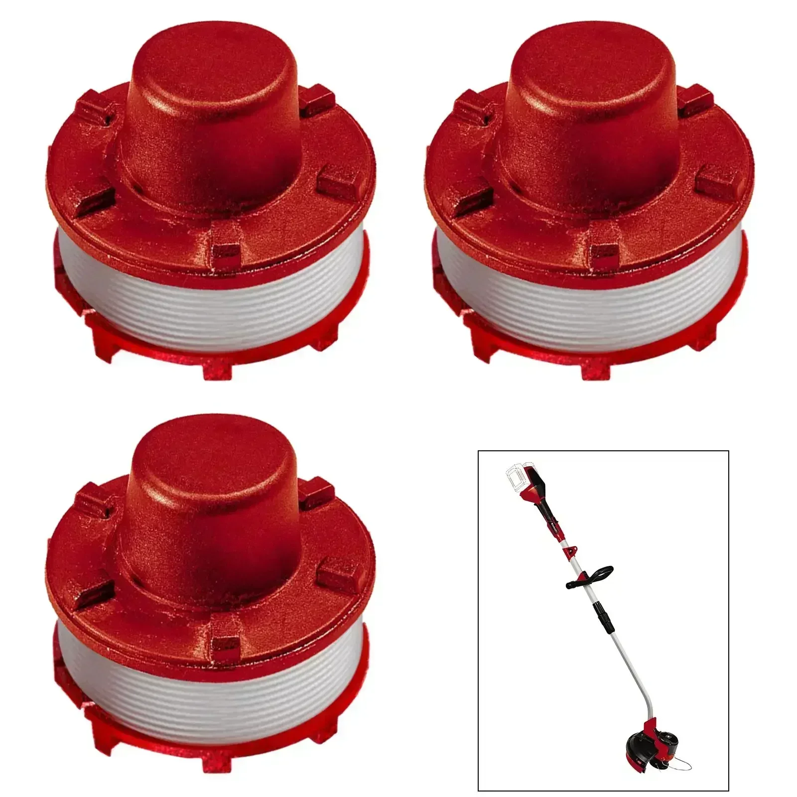 Grass Trimmer Rope Grass Trimmer Line Brushcutter Trimmer Rope Brush Cutter Parts Brushcutter Replacement Parts Brush Cutter Kit Grass Trimmer Accessories Lawn Mower Accessory String Trimmer Line 3pcs Replacement For Einhell GE-CT 36/30 Li E SOLO AGILLO 36/255 BL AGILLO 18/200