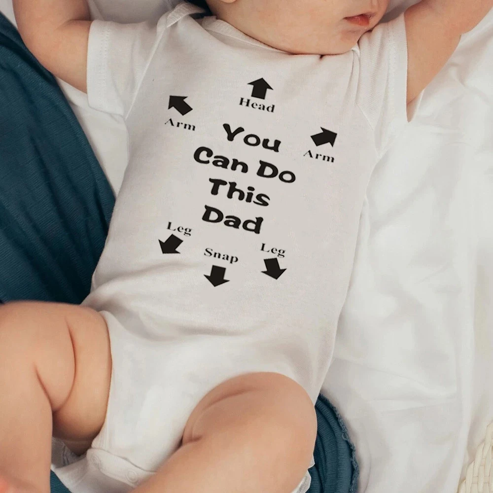 Dad You Can Do It Baby Body Neonato Regali Per I Nuovi Genitori Tute A Maniche Corte Neonati Maschi Ragazze Pagliaccetto Regali