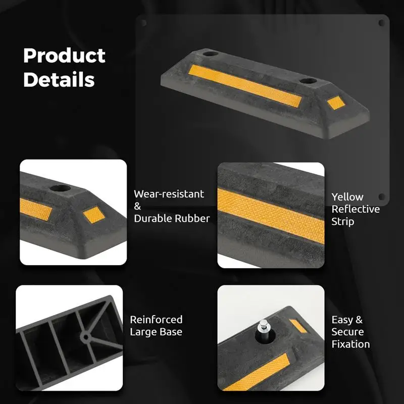 Parking Aids Parking Stoppers Garage Floor Stopper Vehicle Gadget for Protecting Car Garage Wall Driveway Stopper 2Pcs