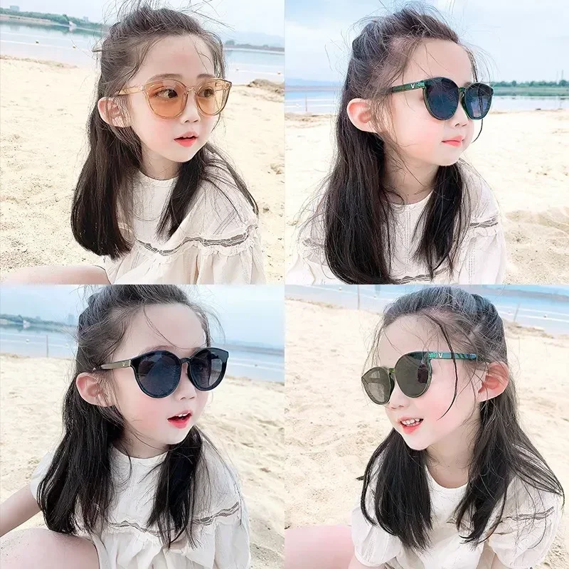 Fashion Sunglasses Round Vintage Children UV400 Eyewear