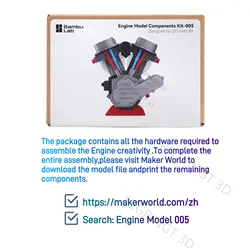 Creative DIY 3D Printing Set with LED Light and Wireless Charging Mouse Accessory (Engine creativity)