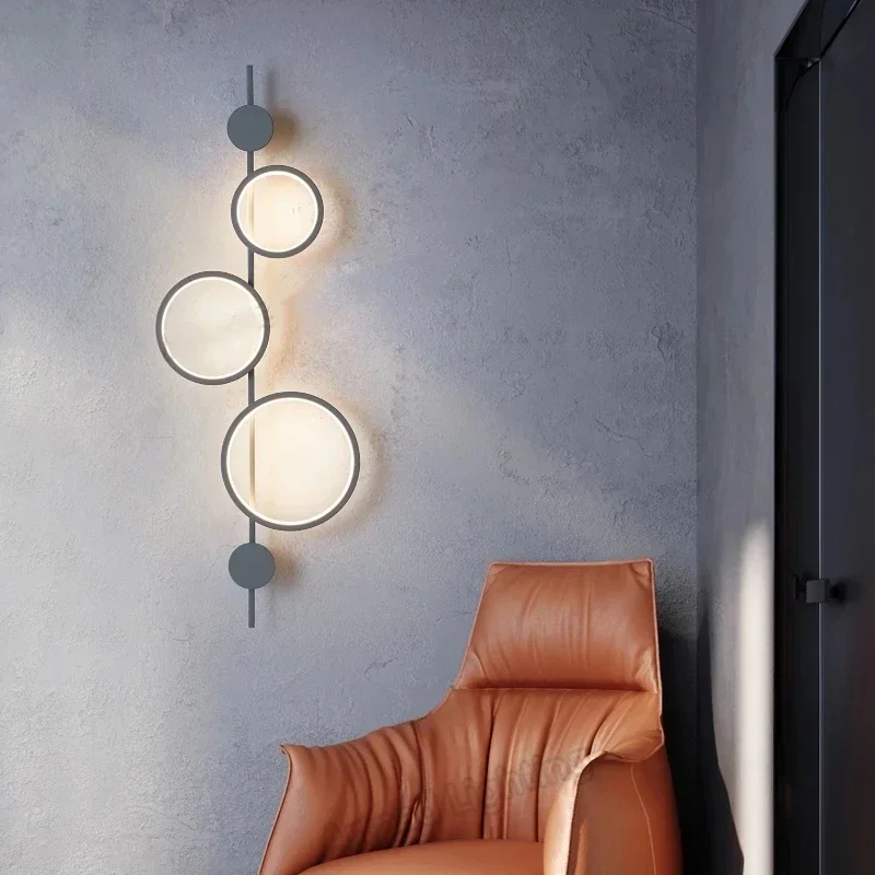 New Nordic Modern Creative Background Wall Lamp Living Room Art Bedside Bedroom Designer Study Decoration Lighting Fixtures LED 2