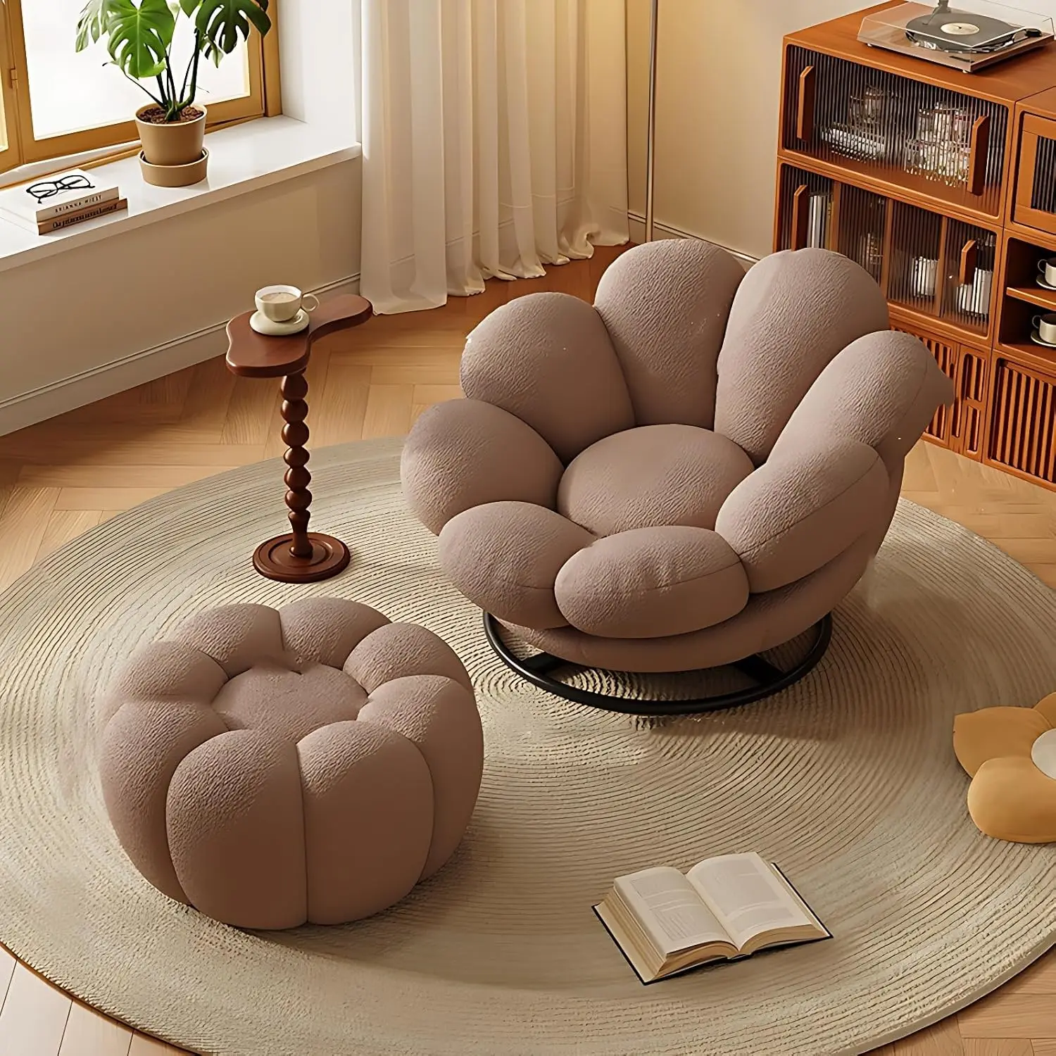 展示品 ラパルマ 回転式 ラウンジチェア ソファ シングルソファ モダン