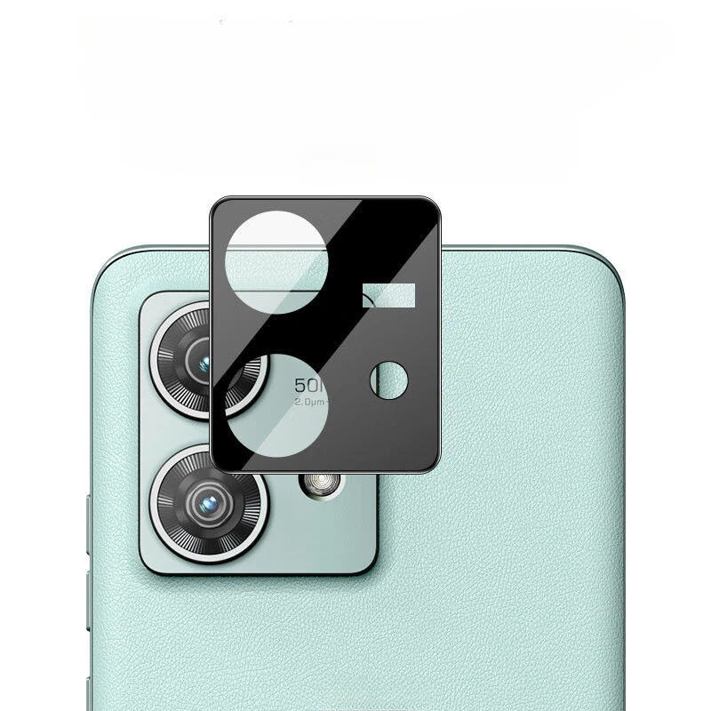 3D Camera Lens Cover Case with Tempered Glass Protector and Lens Ring Film