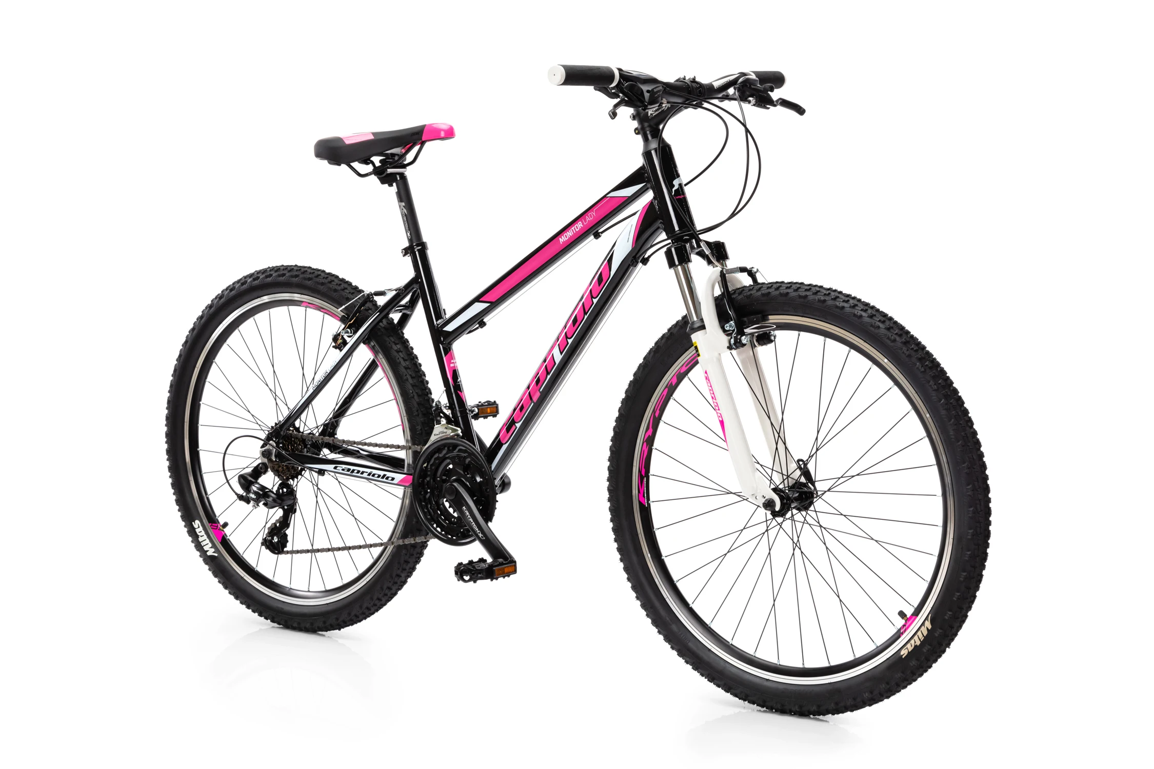 Велосипед CAPRIOLO MTB MONITOR LADY рама алюминий 17'' колёса 26'' (чёрный-розовый) |