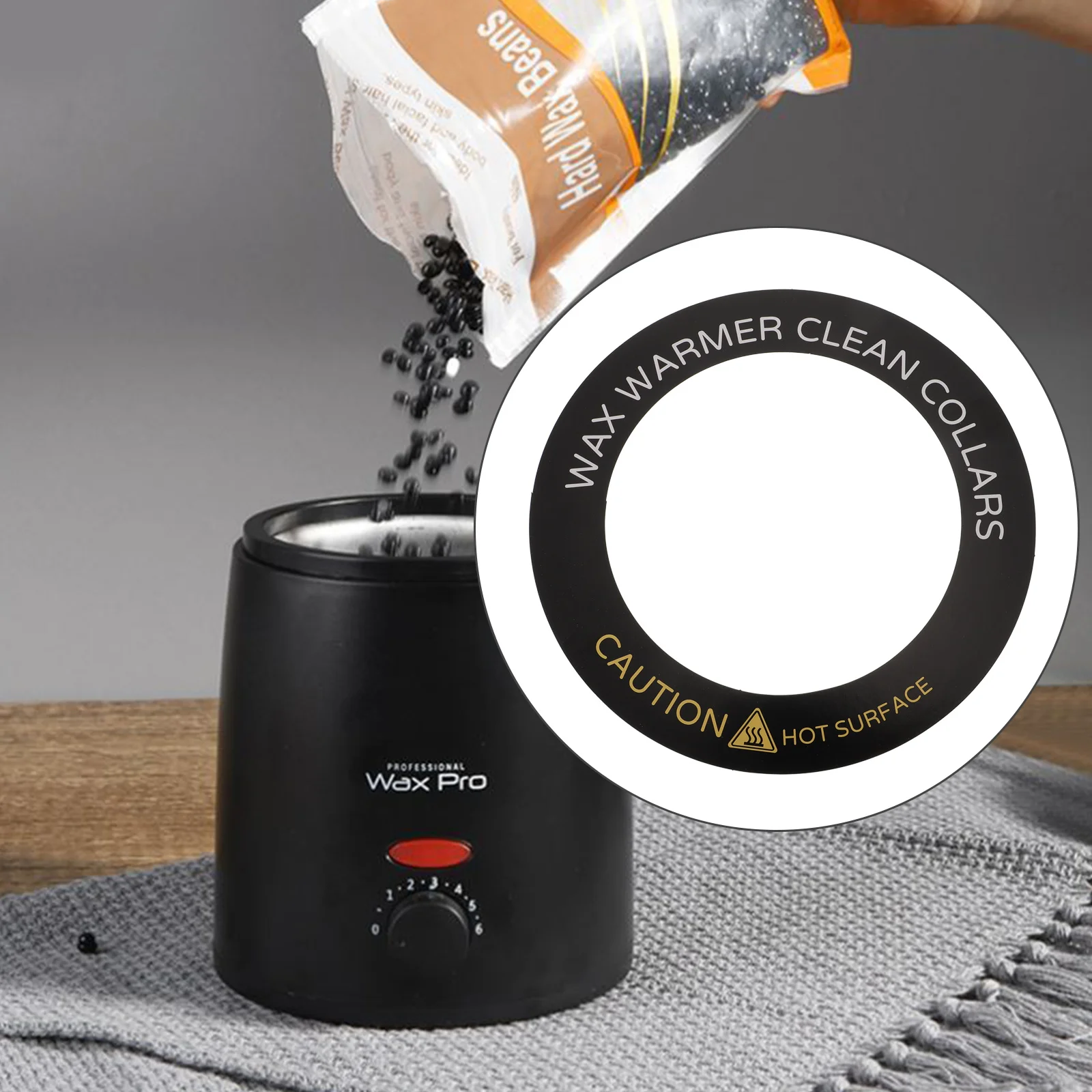 

50 Pcs Heater Wax Machine Anti-fouling Ring Cleaning Kit Paper Mat Unhairing Pad