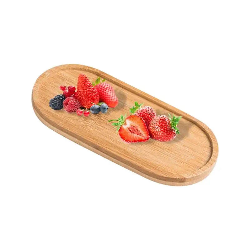 Bamboo Bathroom Tray Creative Vanity Tray Multi Use Soap Dispenser Pepper Mill Saucer for Kitchen Bathroom
