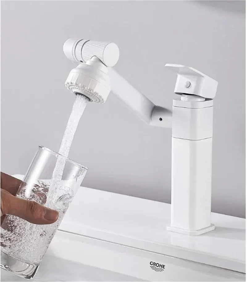Description Picture 5 of itemMultifunction Bathroom White Basin Sink Faucet Hot Cold Gold  Mixer Crane Antique Bronze Universal Water Taps