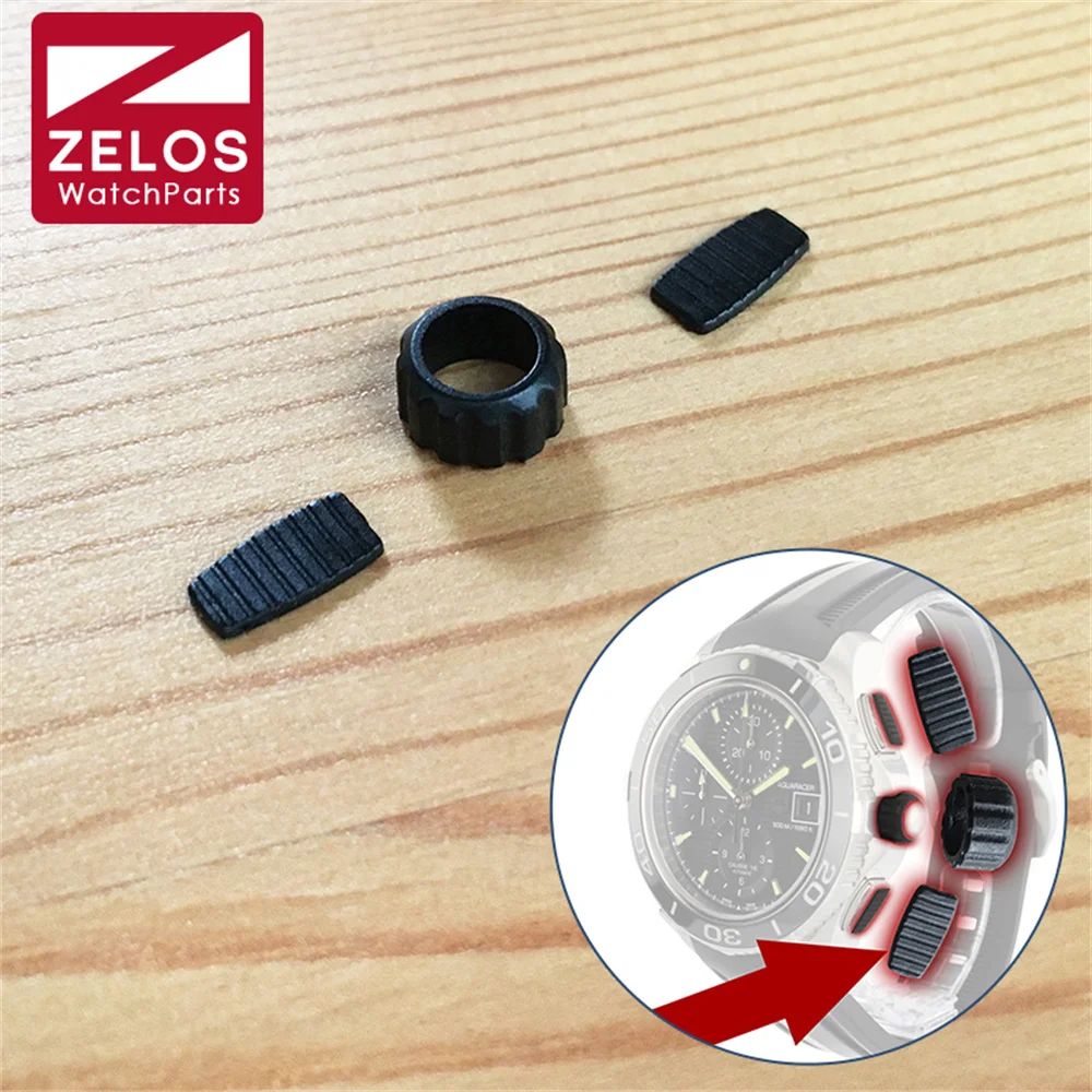 Orologio In Gomma Pusher Paster Sticker Crown Cover Per Tag Heuer Aquaracer Cak2111 Orologio Automatico