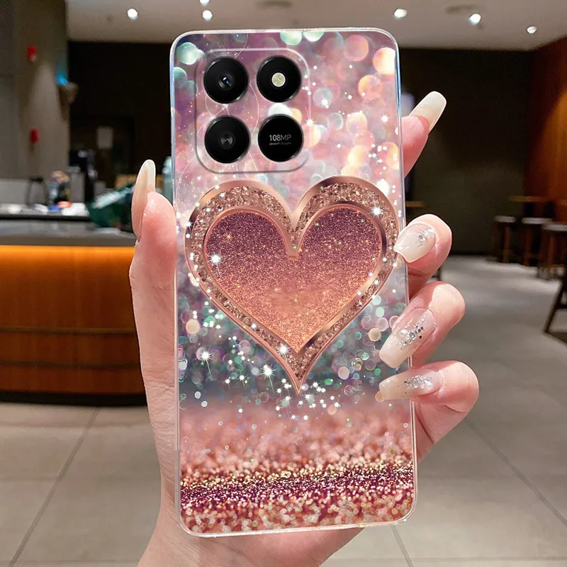Luxury Butterfly Flower Clear Soft TPU Silicone Phone Case - Fashionable Transparent Cover