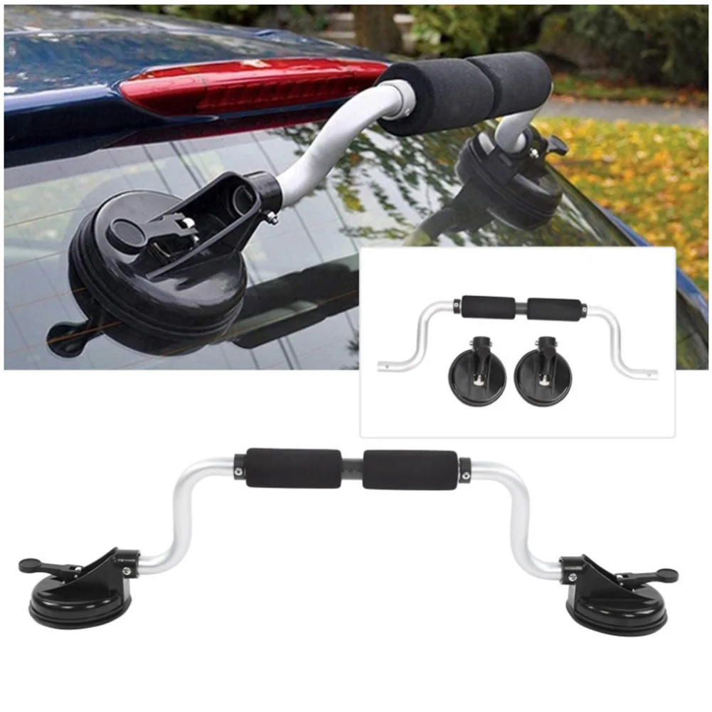 

Kayak Roof Rack Strong Suction Boat Roller with Foam Rollers Canoe Load Assist for Mounting Kayaks and Canoes To Car Tops-Black