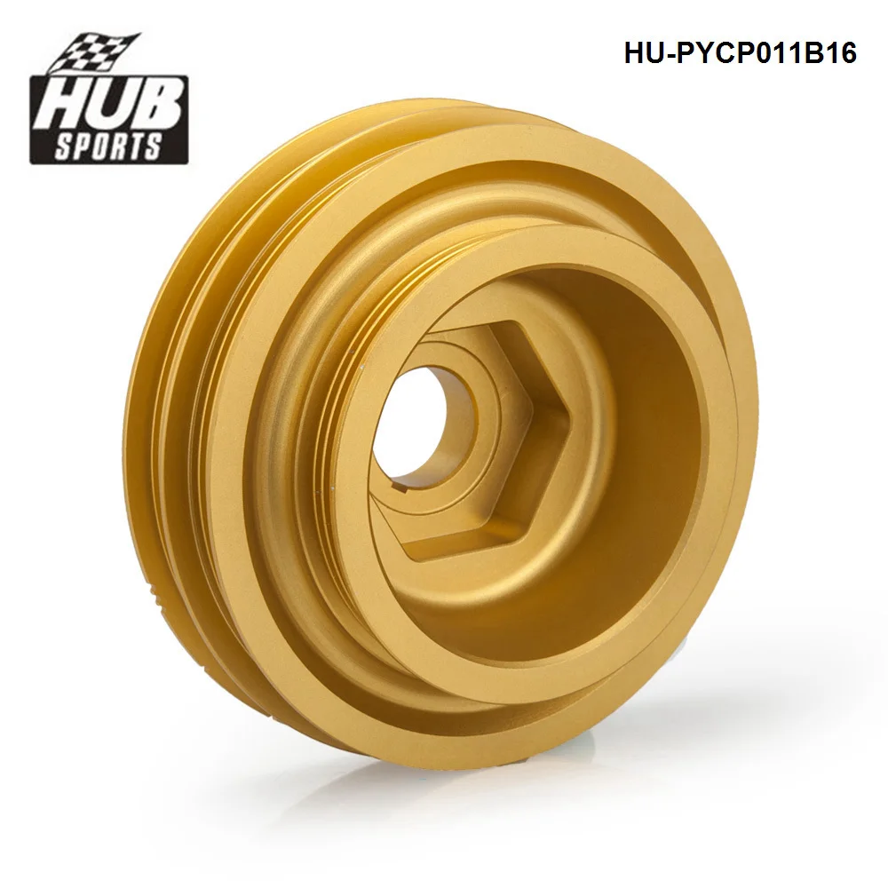 HUB sports Light Weight Aluminum Crank Shaft Pulley Wheel For Honda Civic 99-00 EK B-Series HU-PYCP011B16