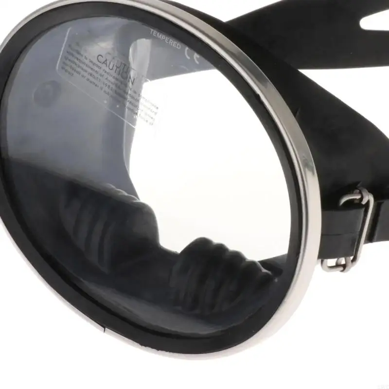 Widely View Freediving Mask Tempered Glass Lens Swimming Snorkeling Mask Ovals Clear Panoramic Goggle Enduring