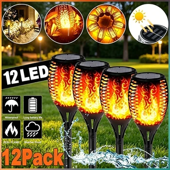 Solar Flame Torch Lights – Waterproof Flickering LED Garden Lamps 1