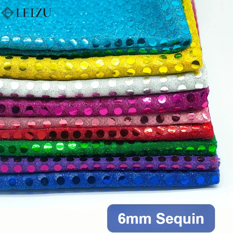 Sparkling Colorful 6mm Sequin Mesh Fabric for Weddings, Events & DIY Projects