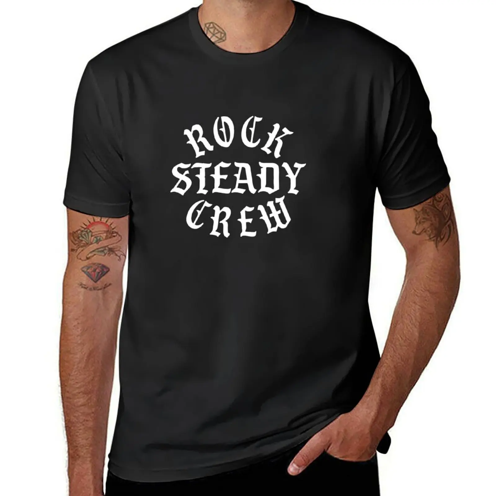 Rock Steady Crew Print Classic T-Shirt summer tops Short sleeve tee summer top sweat mens big and tall t shirts