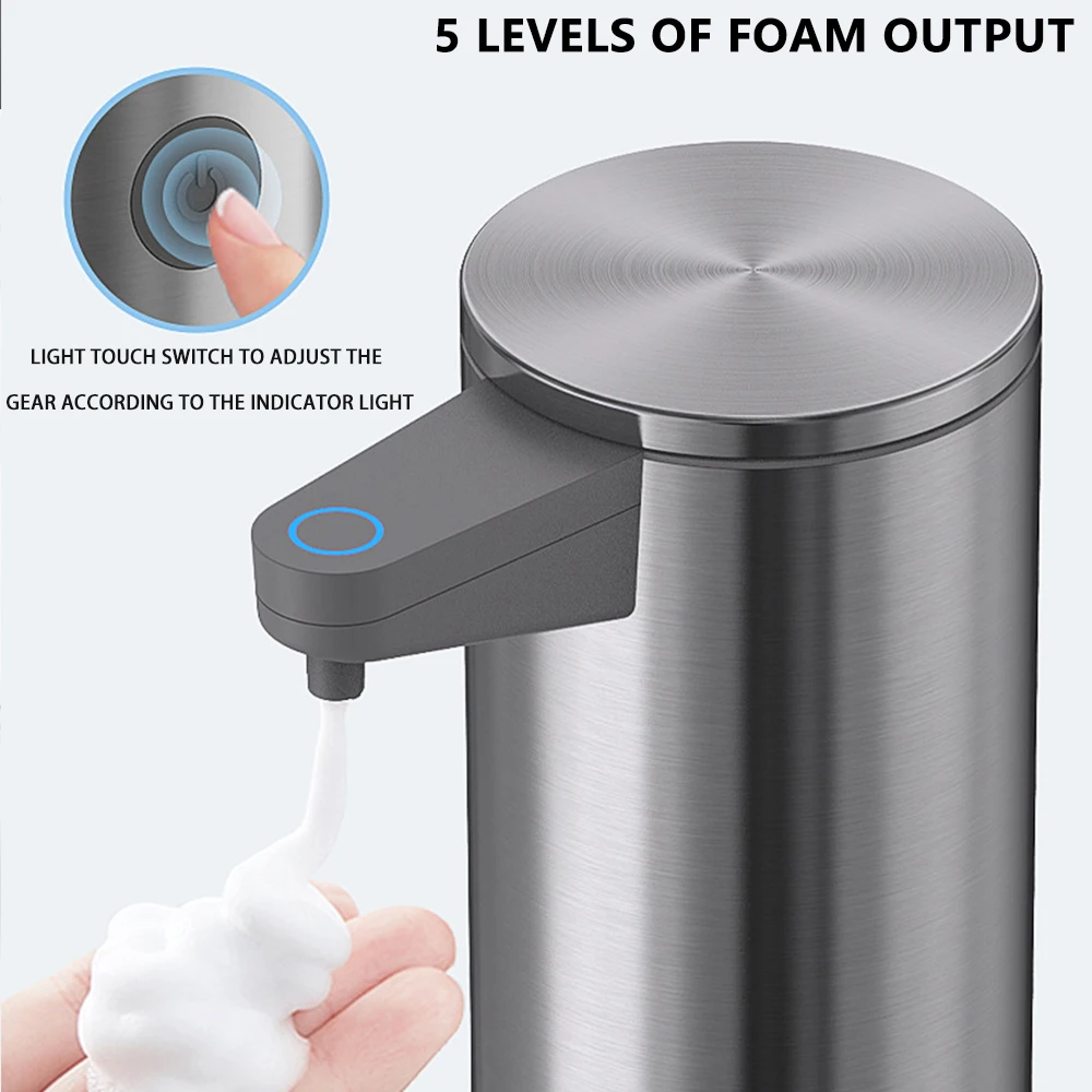 Soap Dispenser Soap Pump Soap Dispenser Head Wall Mounted Dispenser Stainless Steel Automatic Foam Soap Dispenser