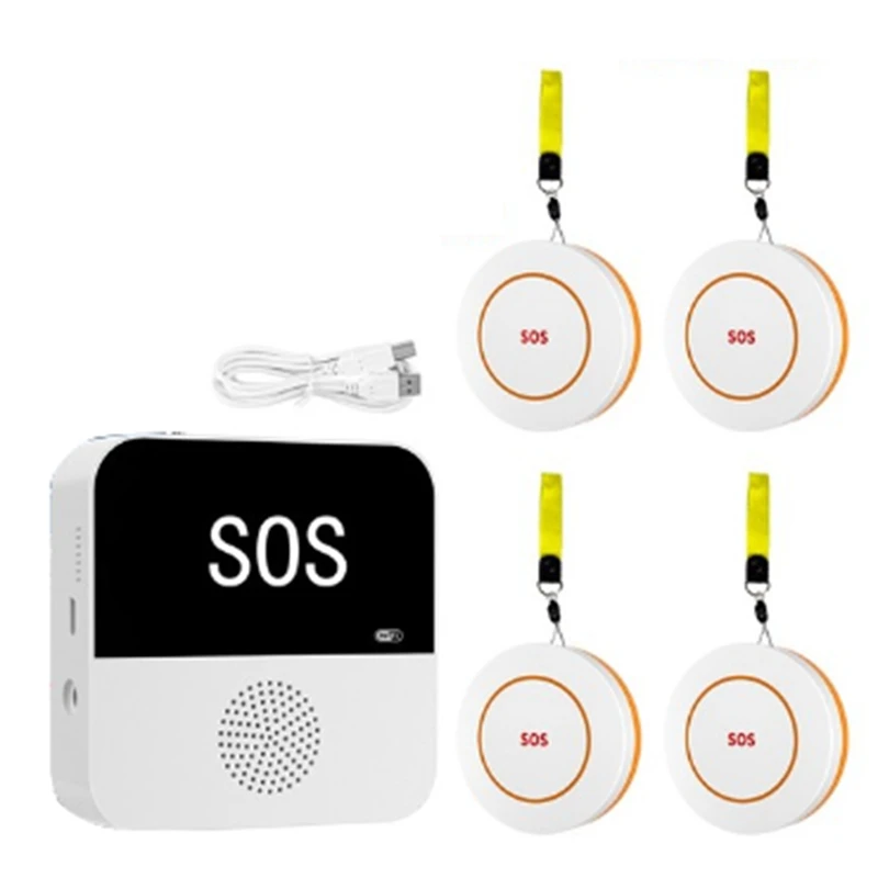 IDUD Wireless Wifi Elderly Caregiver Pager SOS Call Button Emergency SOS Alert System For Seniors Patients Elderly