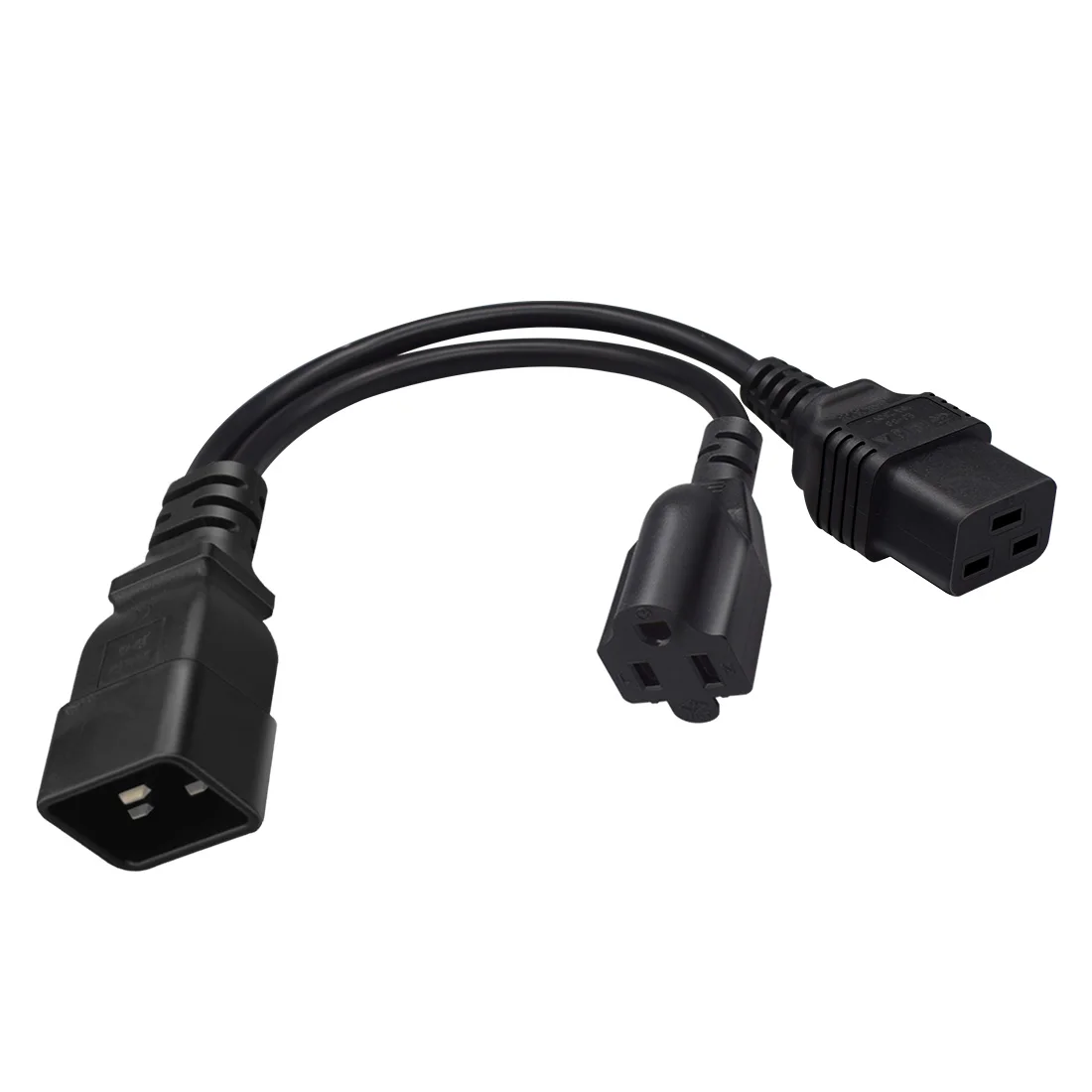 JORINDO,PDU/UPS c19  ̱ ǥ 3 Ȧ -C20 ÷ AC  ÷ ȯ ̺, C20-C19/ 5-15R,0.3M