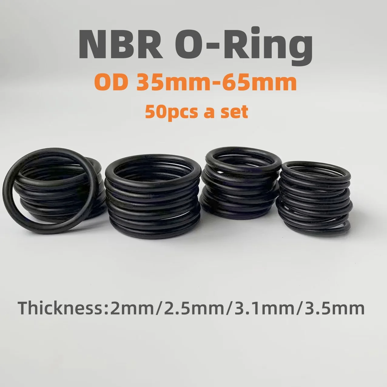 

50 NBR Black O Ring Gasket Rubber Gaskets Seal Ring Nitrile Rubber High Pressure O-Rings NBR Corrosion Oil Resist Sealing Washer
