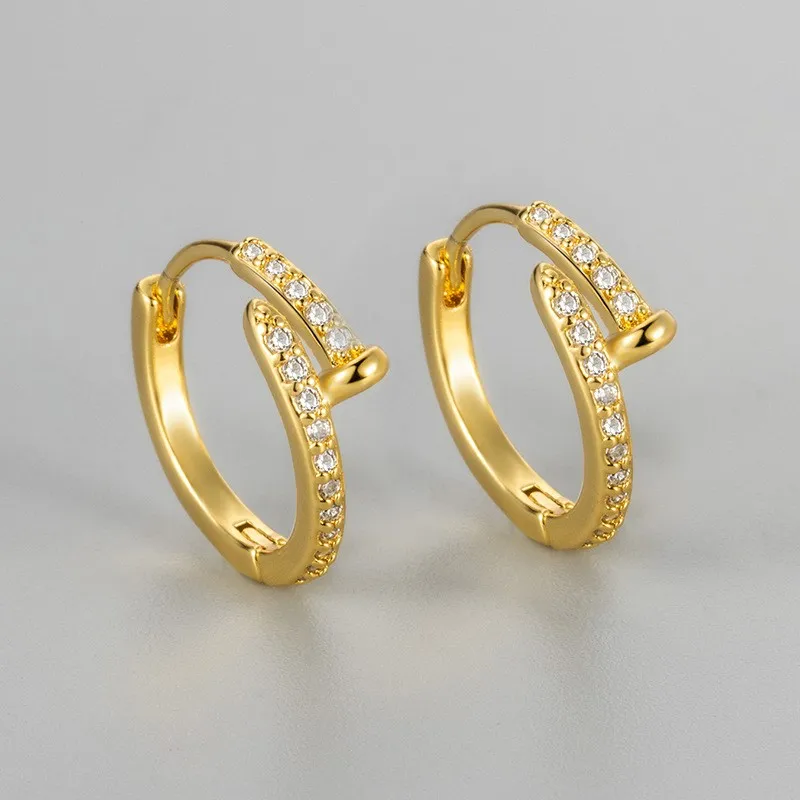 Elegant Inlaid White Zircon Nail Ring for Women Daily Wear Rings Party Jewelry Gifts Accessories